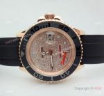 Yachtmaster Rolex 116655 Replica Watch Rose Gold Diamond Dial